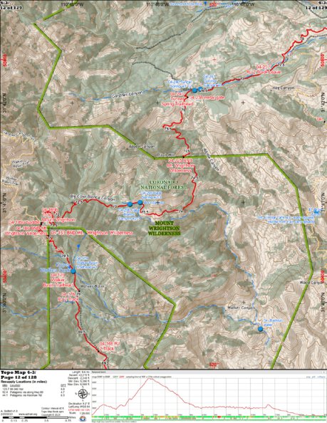 Arizona Trail Association ANST Topo Map 04-3 Temporal Gulch 3 bundle exclusive