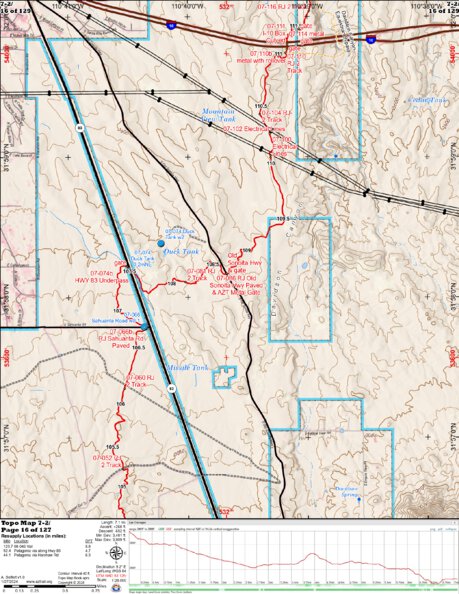 Arizona Trail Association ANST Topo Map 07-2 Las Cienegas 2 digital map