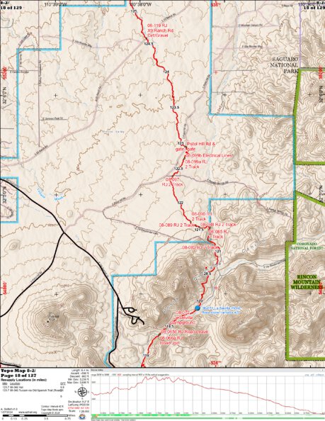 Arizona Trail Association ANST Topo Map 08-2 Rincon Valley 2 digital map