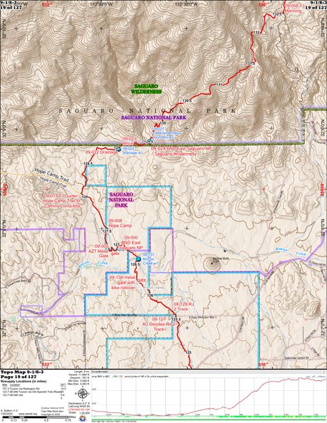 ANST Topo Map 09-1/8-3 Rincon Mountains 1 Preview 1