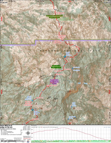 ANST Topo Map 09-3 Rincon Mountains 3 a Preview 1