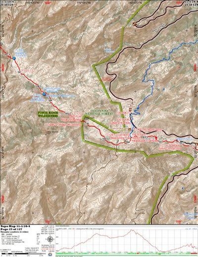 Arizona Trail Association ANST Topo Map 11-1/10-4 Santa Catalina Mountains 1 a digital map