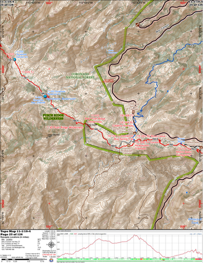 ANST Topo Map 11-1/10-4 Santa Catalina Mountains 1 Preview 1