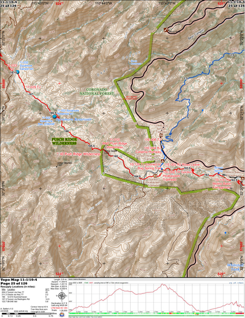 ANST Topo Map 11-1/10-4 Santa Catalina Mountains 1 Preview 1