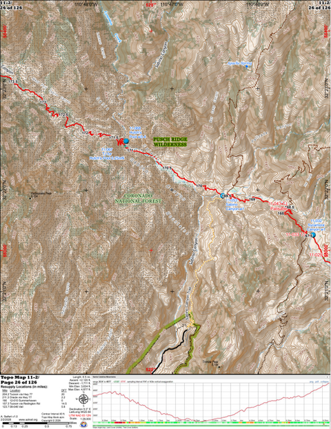 ANST Topo Map 11-2 Santa Catalina Mountains 2 Preview 1