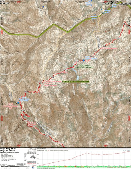Arizona Trail Association ANST Topo Map 11-3 Santa Catalina Mountains 3 digital map
