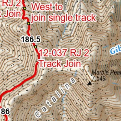 Arizona Trail Association ANST Topo Map 12-1/11-4 Oracle Ridge 1 a digital map