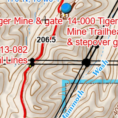 Arizona Trail Association ANST Topo Map 14-1/13-2 Black Hills 1 a digital map