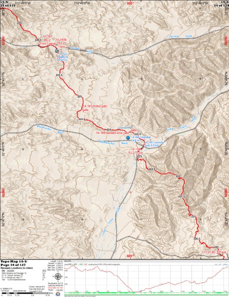 Arizona Trail Association ANST Topo Map 14-4 Black Hills 4 a digital map