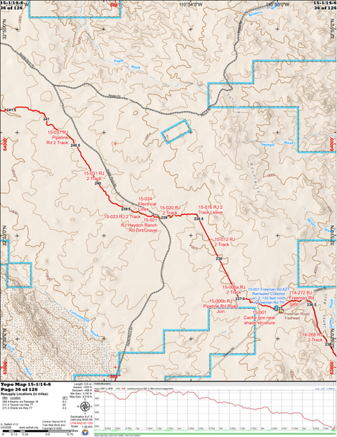 ANST Topo Map 15-1/14-6 Tortilla Mountains 1 Preview 1
