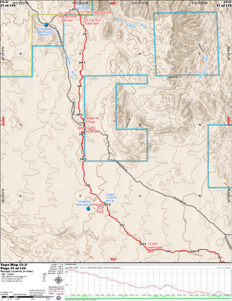 ANST Topo Map 15-2 Tortilla Mountains 2 Preview 1
