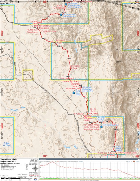 Arizona Trail Association ANST Topo Map 15-3 Tortilla Mountains 3 a digital map