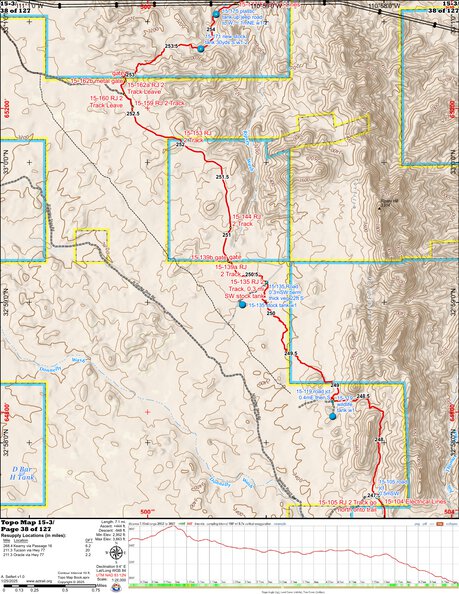ANST Topo Map 15-3 Tortilla Mountains 3 Preview 1