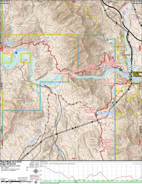ANST Topo Map 16-1/15-5 Gila River Canyons 1 Preview 1
