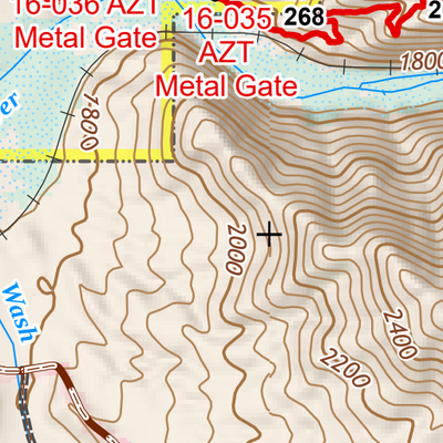 ANST Topo Map 16-1/15-5 Gila River Canyons 1 Preview 2