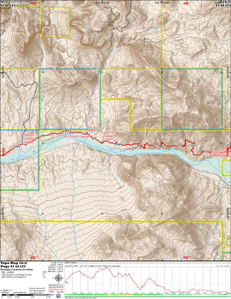 ANST Topo Map 16-2 Gila River Canyons 2 Preview 1