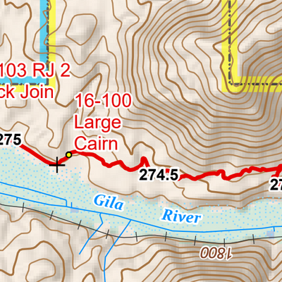 ANST Topo Map 16-2 Gila River Canyons 2 Preview 2