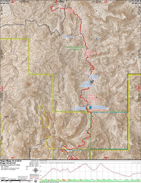 ANST Topo Map 17-1/16-4 Alamo Canyon Preview 1