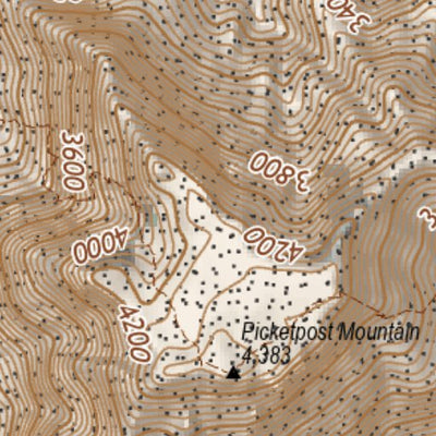 Arizona Trail Association ANST Topo Map 18-1/17-2 Reavis Canyon 1 digital map