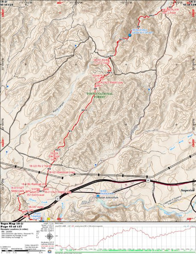 Arizona Trail Association ANST Topo Map 18-2 Reavis Canyon 2 digital map