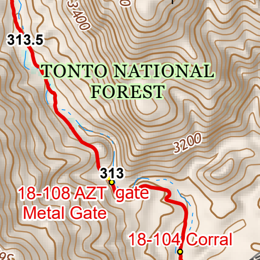 ANST Topo Map 18-3 Reavis Canyon 3 by Arizona Trail Association ...