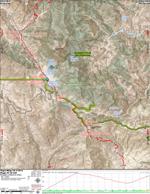 ANST Topo Map 19-1/18-4 Superstition Wilderness 1 Preview 1