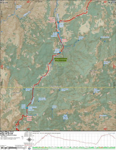 Arizona Trail Association ANST Topo Map 19-2 Superstition Wilderness 2 a bundle exclusive