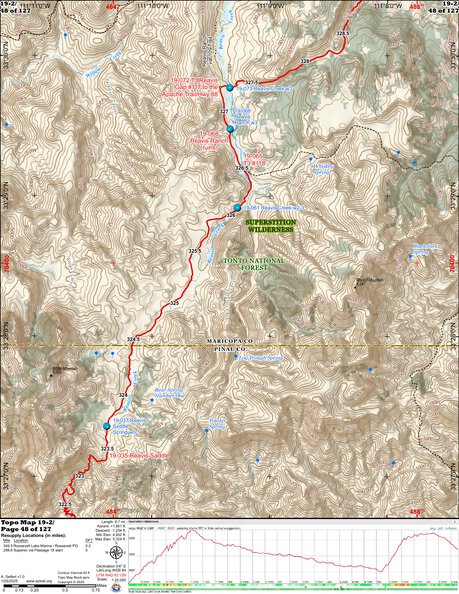 ANST Topo Map 19-2 Superstition Wilderness 2 Preview 1