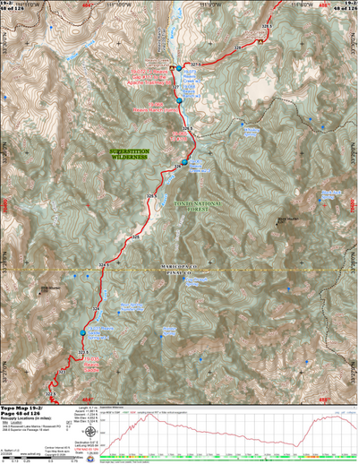 ANST Topo Map 19-2 Superstition Wilderness 2 Preview 1