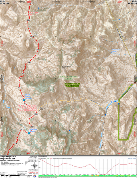 ANST Topo Map 19-3 Superstition Wilderness 3 Preview 1