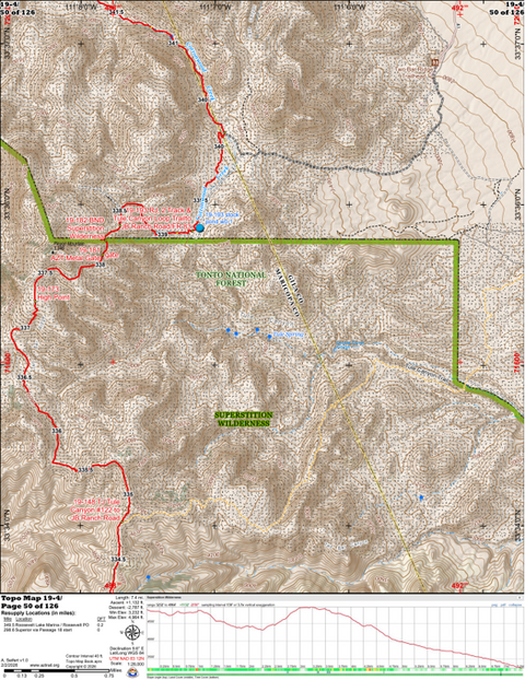ANST Topo Map 19-4 Superstition Wilderness 4 Preview 1