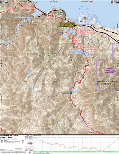 Arizona Trail Association ANST Topo Map 20-1/19-5 Four Peaks 1 digital map