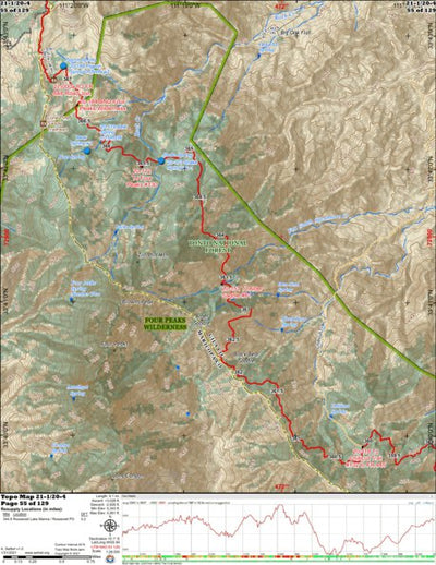 Arizona Trail Association ANST Topo Map 21-1/20-4 Pine Mountain 1 a bundle exclusive