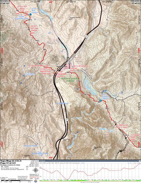 ANST Topo Map 22-1/21-4 Saddle Mountain 1 Preview 1
