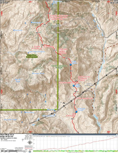 Arizona Trail Association ANST Topo Map 22-2 Saddle Mountain 2 a digital map