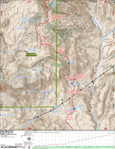 Arizona Trail Association ANST Topo Map 22-2 Saddle Mountain 2 bundle exclusive