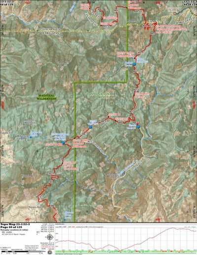 Arizona Trail Association ANST Topo Map 23-1/22/3 Mazatzal Divide 1 bundle exclusive