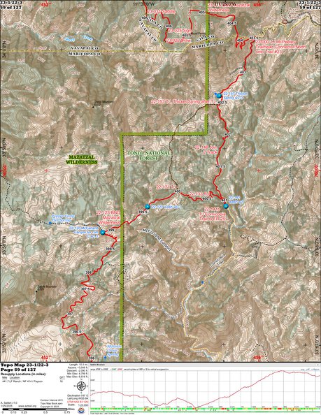 ANST Topo Map 23-1/22/3 Mazatzal Divide 1 Preview 1