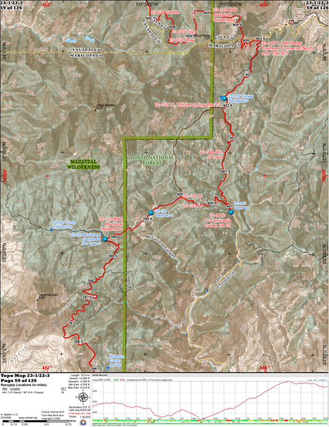 ANST Topo Map 23-1/22/3 Mazatzal Divide 1 Preview 1