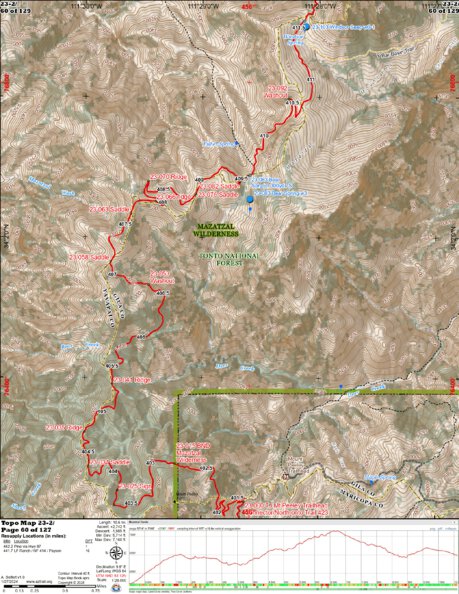 Arizona Trail Association ANST Topo Map 23-2 Mazatzal Divide 2 digital map
