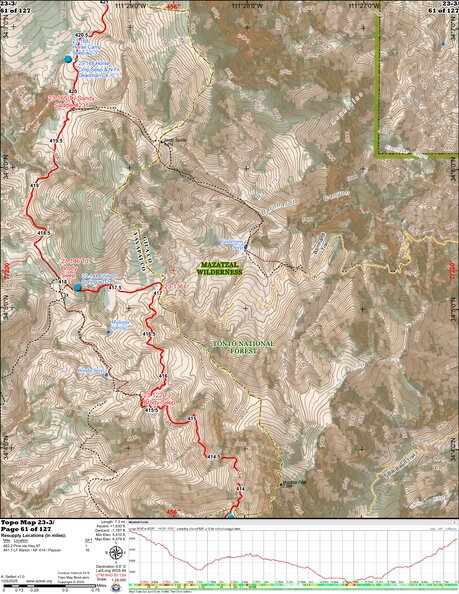 ANST Topo Map 23-3 Mazatzal Divide 3 Preview 1
