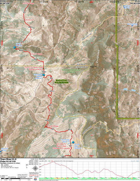 ANST Topo Map 23-4 Mazatzal Divide 4 Preview 1