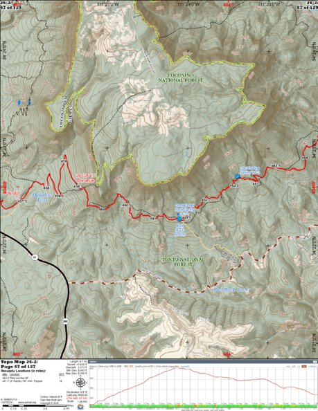 Arizona Trail Association ANST Topo Map 26-2 Highline 2 digital map