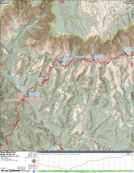 Arizona Trail Association ANST Topo Map 26-3 Highline 3 digital map