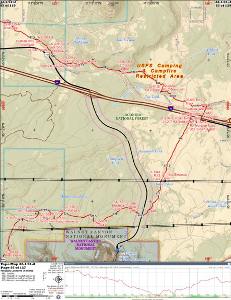 Arizona Trail Association ANST Topo Map 32-1/31-3 Elden Mountain 1 digital map