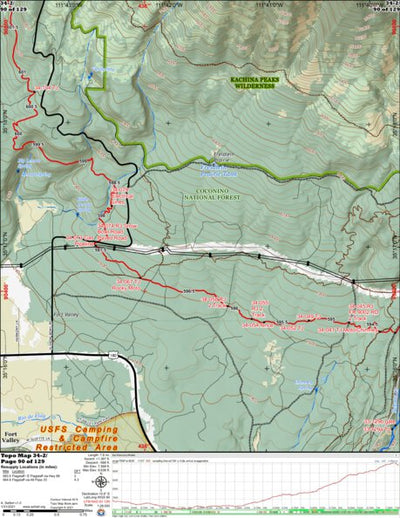 Arizona Trail Association ANST Topo Map 34-2 San Francisco Peaks 2 bundle exclusive