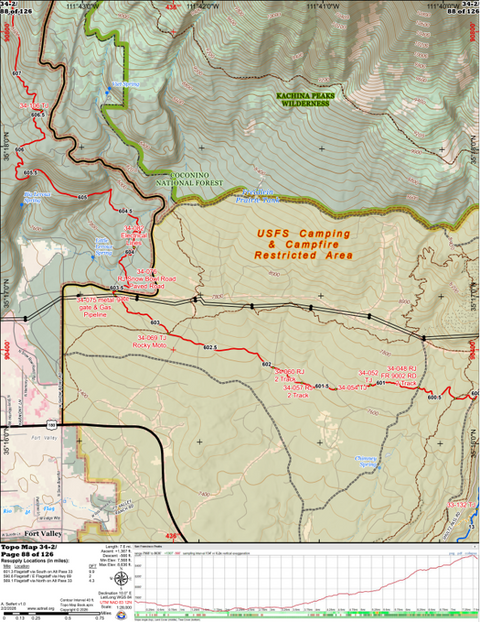 ANST Topo Map 34-2 San Francisco Peaks 2 Preview 1