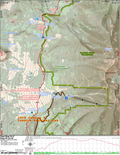 ANST Topo Map 34-3 San Francisco Peaks 3 Preview 1