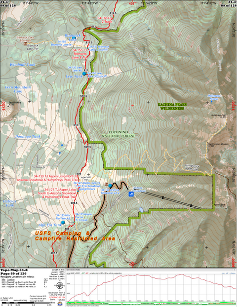 ANST Topo Map 34-3 San Francisco Peaks 3 Preview 1