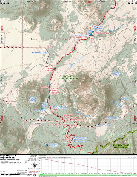 ANST Topo Map 34-4 San Francisco Peaks 4 Preview 1